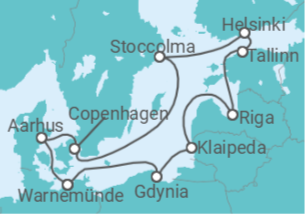 Itinerario della crociera Polonia, Lituania, Lettonia, Estonia, Finlandia, Svezia, Danimarca - MSC Crociere