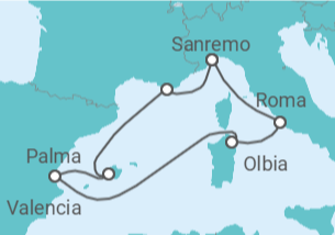 Itinerario della crociera Italia, Francia, Spagna Bevande Incluse - Costa Crociere