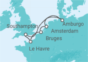 Itinerario della crociera Germania, Olanda, Belgio, Francia Bevande Incluse - MSC Crociere