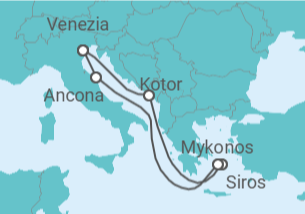 Itinerario della crociera Italia, Montenegro, Grecia Bevande Incluse - MSC Crociere