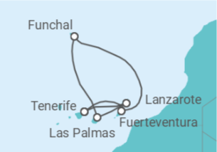 Itinerario della crociera Isole Canarie - Costa Crociere