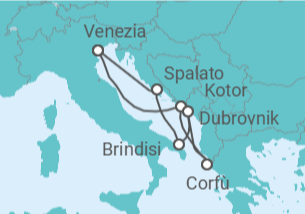 Itinerario della crociera Croazia, Italia, Grecia, Montenegro Bevande Incluse - MSC Crociere