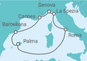 Itinerario della crociera Francia, Italia, Spagna Bevande Incluse - MSC Crociere