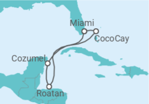 Itinerario della crociera Honduras, Messico - Royal Caribbean