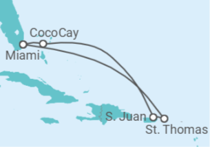 Itinerario della crociera Portorico, Isole Vergini statunitensi - Royal Caribbean