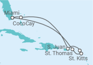 Itinerario della crociera Isole Vergini statunitensi, Saint Kitts e Nevis, Sint Maarten, Portorico - Royal Caribbean