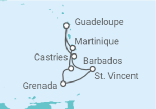 Itinerario della crociera Santa Lucia, Barbados, Saint Vincent e Grenadine, Martinica Bevande Incluse - MSC Crociere