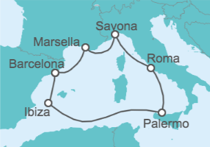 Itinerario della crociera Svezia, Polonia, Danimarca - AIDA