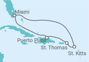 Itinerario della crociera Isole Vergini statunitensi, Saint Kitts e Nevis - Celebrity Cruises