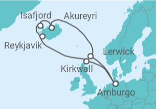 Itinerario della crociera Regno Unito, Islanda Bevande Incluse - MSC Crociere