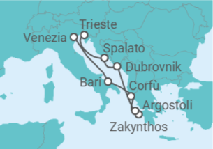 Itinerario della crociera Da Venezia a Trieste - Costa Crociere