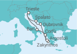 Itinerario della crociera Grecia, Croazia, Italia - Costa Crociere