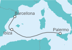 Itinerario della crociera Spagna Bevande Incluse - Costa Crociere