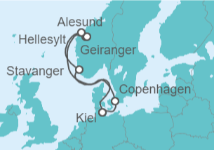 Itinerario della crociera Danimarca, Norvegia Bevande Incluse - Costa Crociere