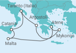 Itinerario della crociera Malta, Italia, Grecia Bevande Incluse - Costa Crociere