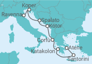 Itinerario della crociera Grecia, Montenegro, Croazia, Slovenia - NCL Norwegian Cruise Line