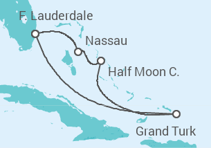 Itinerario della crociera Bahamas - Holland America Line