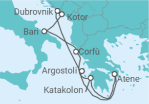Itinerario della crociera Grecia, Croazia, Montenegro, Italia - Celestyal Cruises