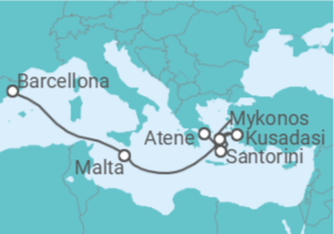 Itinerario della crociera Grecia, Turchia, Malta - Celebrity Cruises