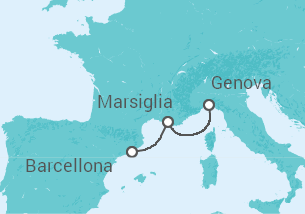 Itinerario della crociera Francia - MSC Crociere