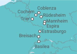 Itinerario della crociera Italia, Francia, Spagna Bevande Incluse - AIDA