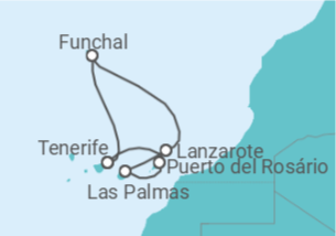 Itinerario della crociera Isole Canarie - Costa Crociere