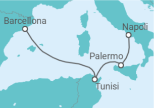 Itinerario della crociera Italia, Tunisia - MSC Crociere