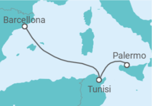 Itinerario della crociera Tunisia - MSC Crociere