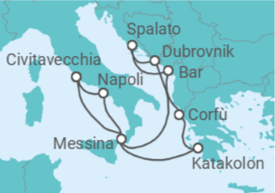 Itinerario della crociera Italia, Grecia, Croazia - Celebrity Cruises