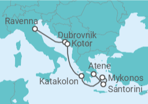 Itinerario della crociera Croazia, Montenegro, Grecia - NCL Norwegian Cruise Line