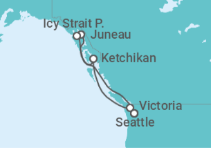 Itinerario della crociera Alaska - NCL Norwegian Cruise Line