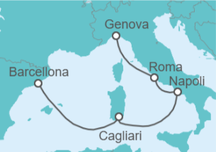 Itinerario della crociera Italia - Costa Crociere