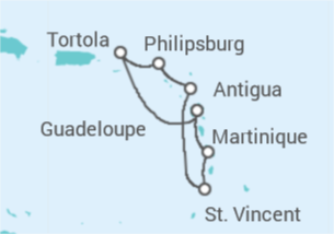 Itinerario della crociera La magia dei Caraibi - Costa Crociere