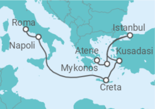 Itinerario della crociera Italia, Grecia, Turchia - Princess Cruises