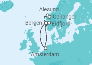 Itinerario della crociera Norvegia - Holland America Line