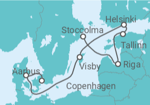 Itinerario della crociera Lettonia, Estonia, Finlandia, Svezia - Royal Caribbean