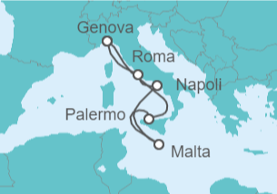 Itinerario della crociera Italia, Malta - MSC Crociere