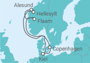 Itinerario della crociera Fiordi Norvegesi 2022 - MSC Crociere