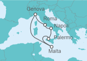 Itinerario della crociera Malta, Italia - MSC Crociere