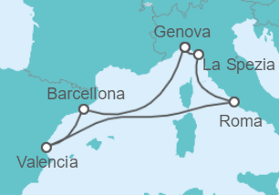 Itinerario della crociera Italia, Spagna - MSC Crociere