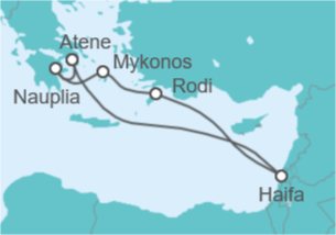Itinerario della crociera  Grecia - Holland America Line
