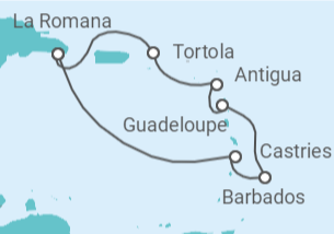 Itinerario della crociera I colori dei Caraibi - Costa Crociere