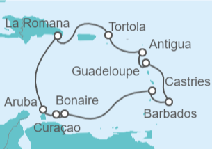 Itinerario della crociera Capodanno ai Caraibi - Costa Crociere
