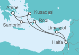 Itinerario della crociera Grecia, Turchiae - MSC Crociere