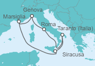 Itinerario della crociera Italia, Francia - MSC Crociere