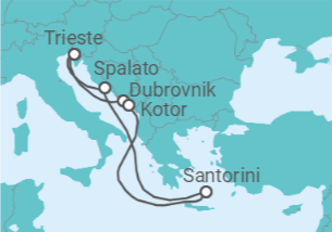 Itinerario della crociera Croazia, Montenegro, Grecia - Holland America Line