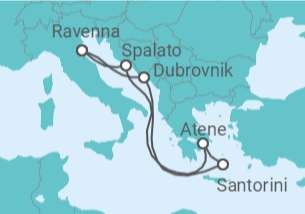 Itinerario della crociera Croazia, Grecia - Royal Caribbean