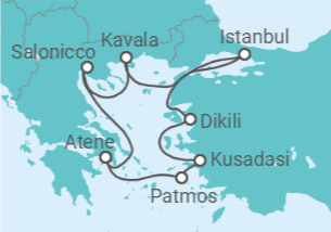 Itinerario della crociera Grecia, Turchia - Celestyal Cruises