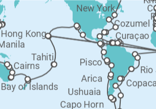 Itinerario della crociera Giro del Mondo 2023 - 2024 Royal Caribbean - Royal Caribbean
