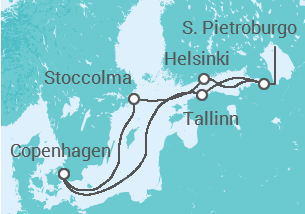 Itinerario della crociera Estonia, Russia, Finlandia, Svezia - Disney Cruise Line